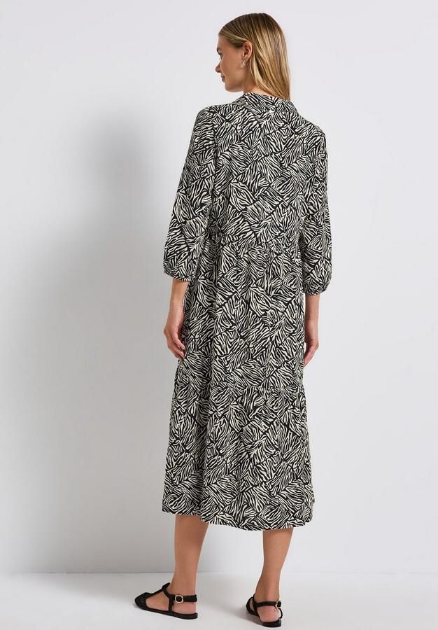 STREET ONE Volantjurk Zomerjurk gedessineerd met 3 4 mouw - Foto 3