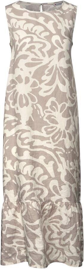 STREET ONE Volantjurk Zomerjurk gemustert en zonder mouwen van zuiver linnen - Foto 4