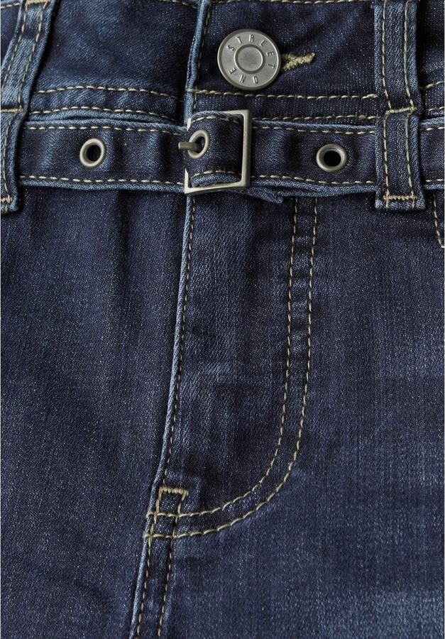 STREET ONE Wijde jeans met jeans-riem