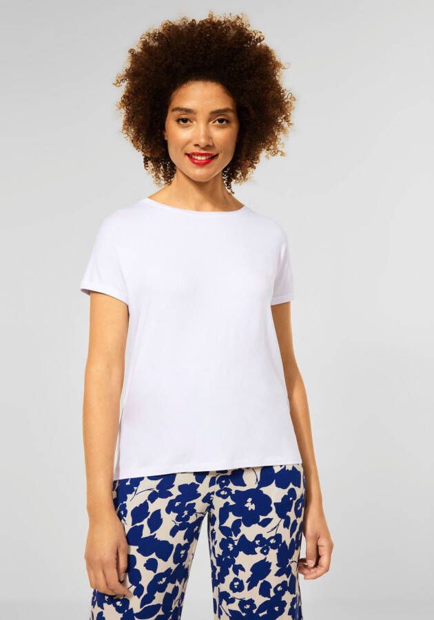 Street One Dames Viscose T-shirt Lente Zomer Collectie White Dames