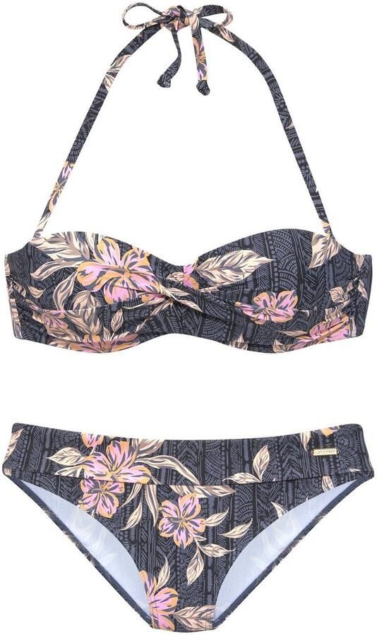 Sunseeker Bandeaubikini met grafisch-bloemig patroon - Foto 3