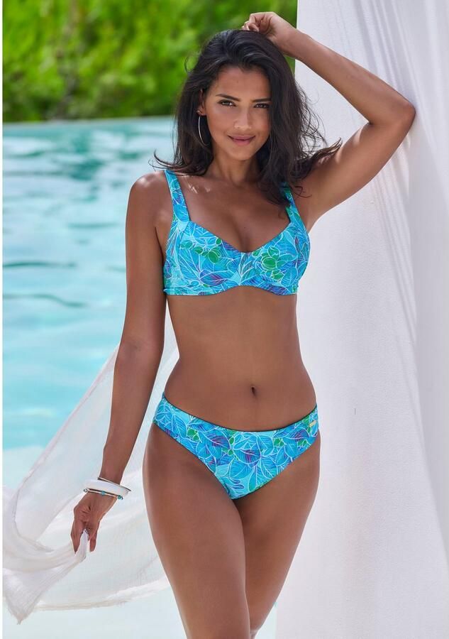 Sunseeker Bikinibroekje Lapa met omslagband en tropische print - Foto 6