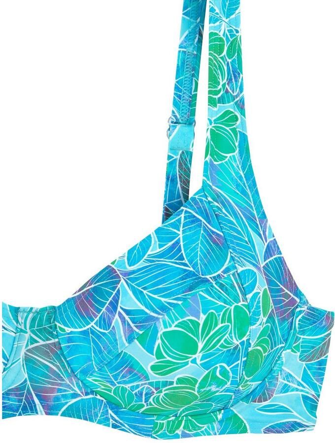 Sunseeker Bikinitop met beugels Lapa met tropische print