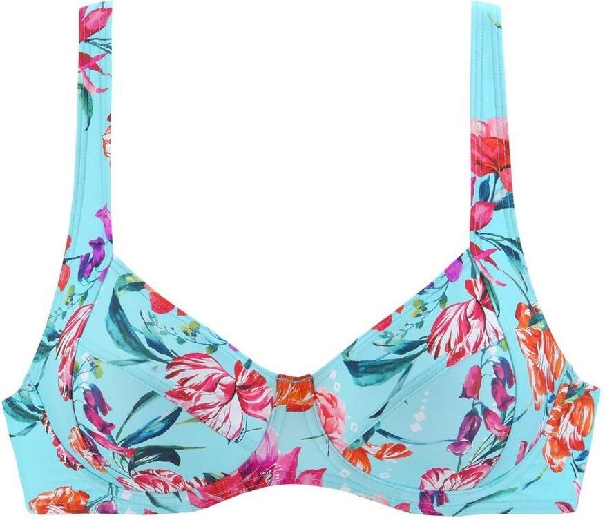 Sunseeker Highwaist-bikinibroekje Modern met een bloemmotief