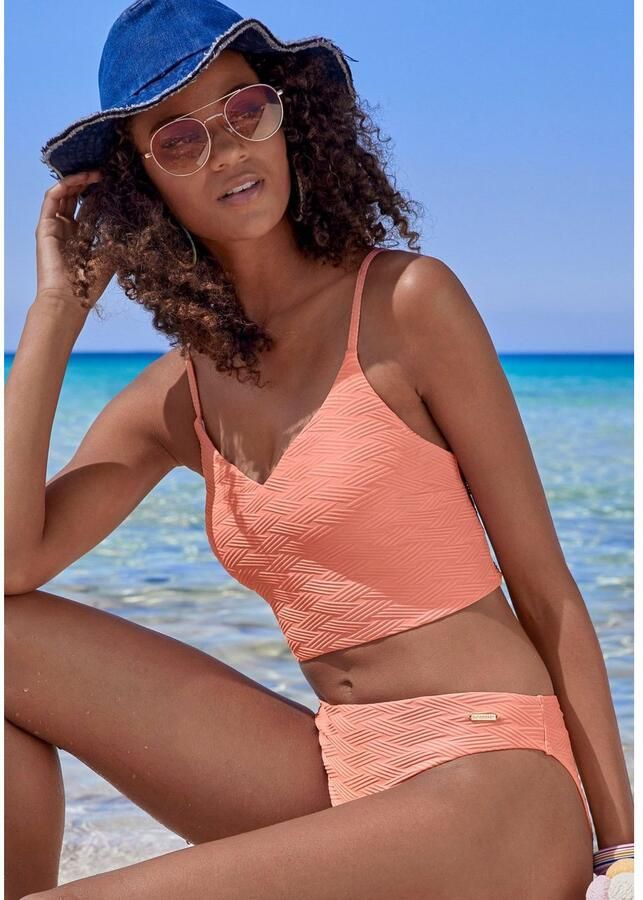 Sunseeker Crop-bikinitop Loretta met structuurpatroon - Foto 2