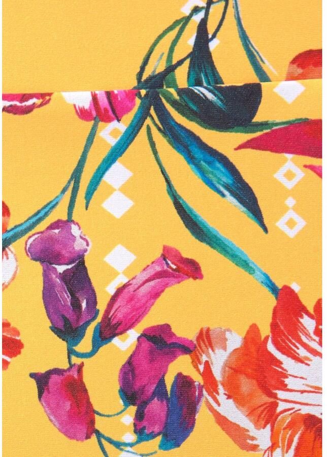 Sunseeker Highwaist-bikinibroekje Modern met een bloemmotief