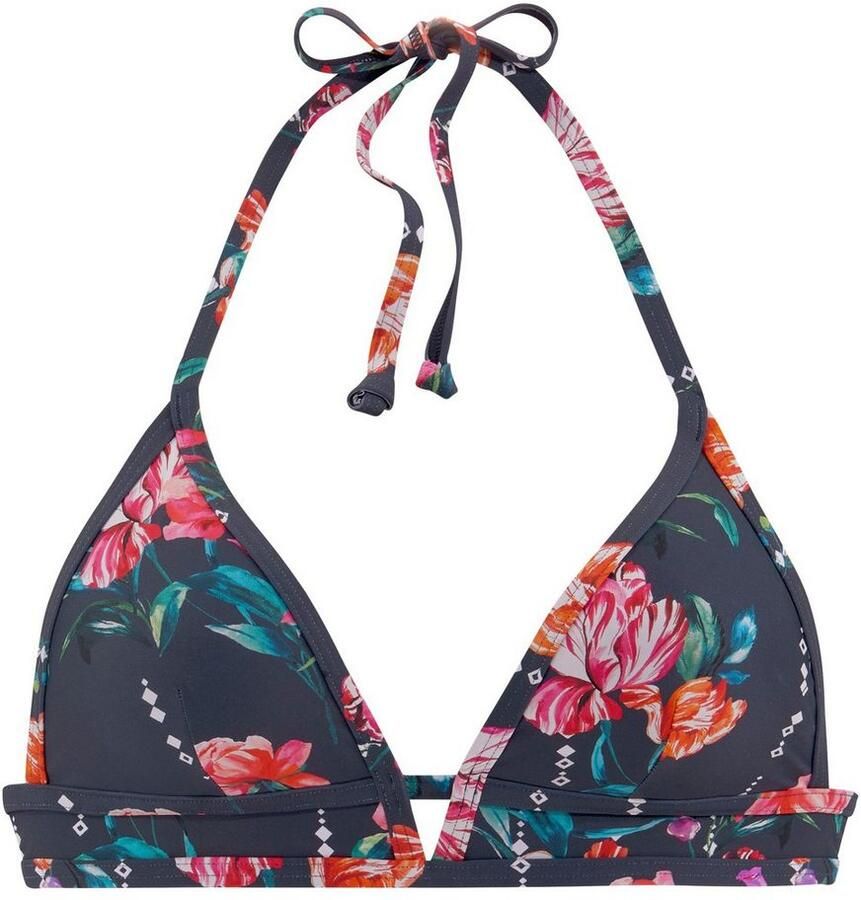 Sunseeker Triangel-bikinitop Modern met een bloemmotief