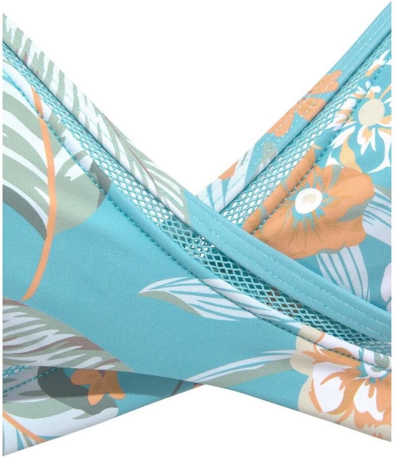 Sunseeker Triangel-bikinitop Suva met een meshinzet en wikkel-look