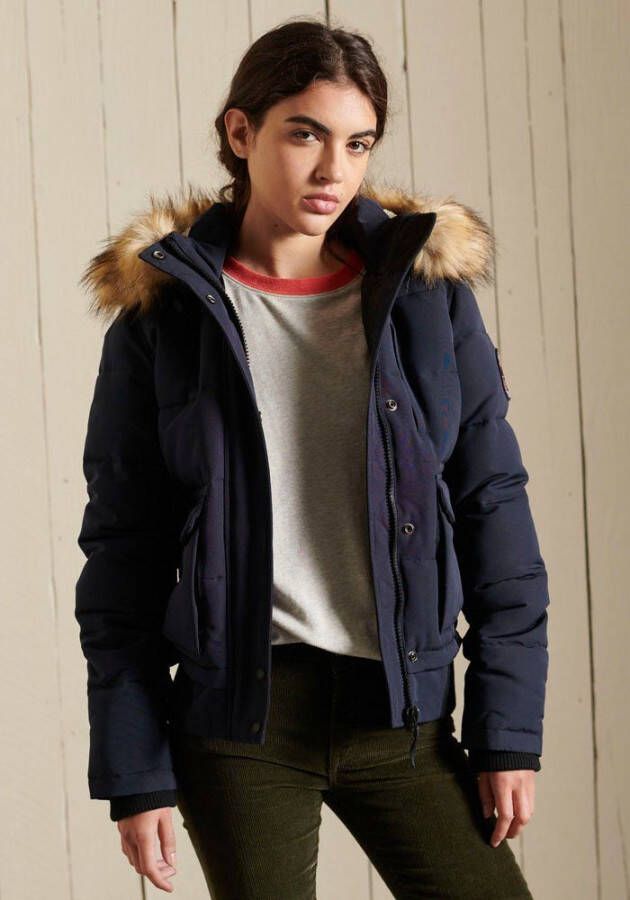 Superdry Bomberjack afneembare capuchon gerecyclede wattering