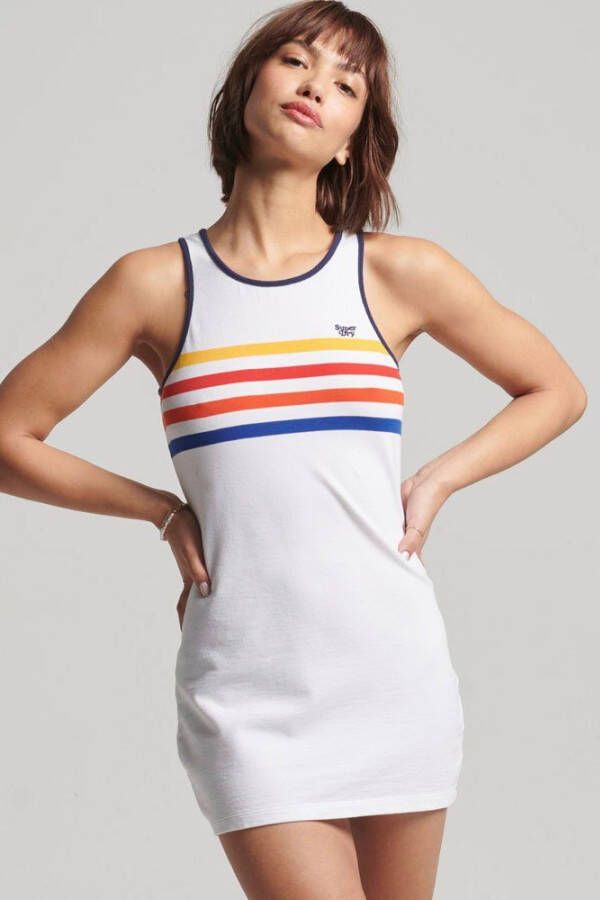 Superdry Korte Jurk Robe Vintage rayée en coton bio femme