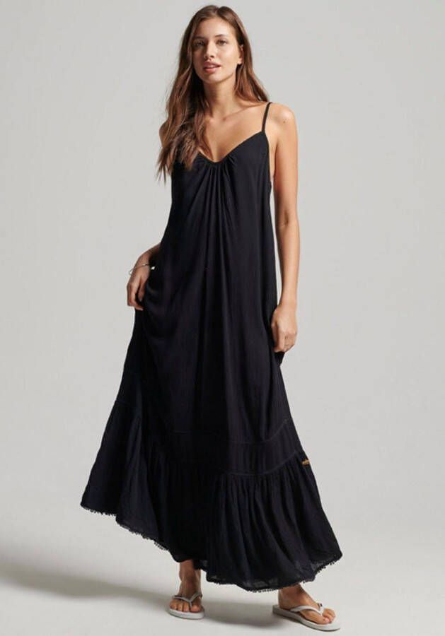 Superdry Maxi-jurk VINTAGE LONG BEACH CAMI DRESS Met blote rug