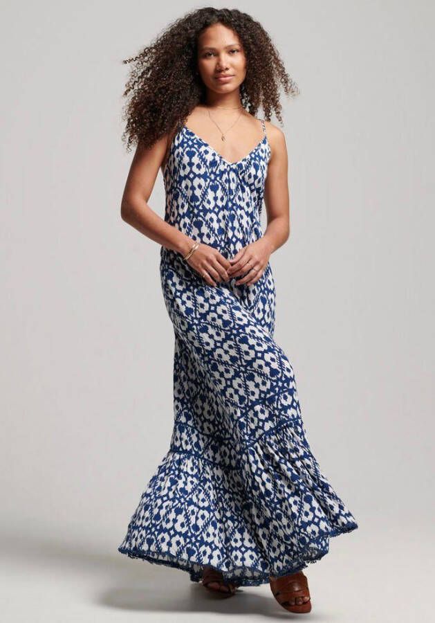 Superdry Maxi-jurk VINTAGE LONG BEACH CAMI DRESS Met blote rug