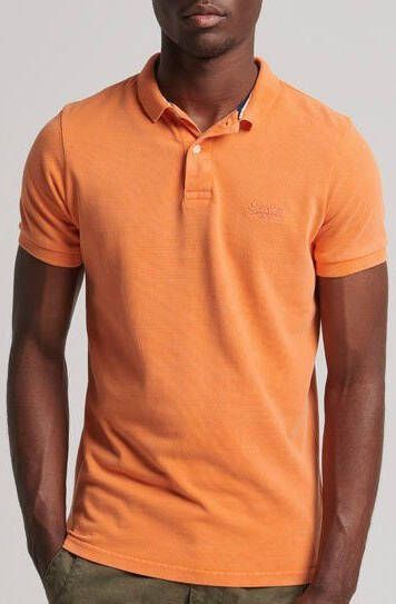 Superdry Superdy poloshirt oranje met embleem