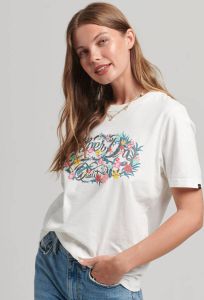 Superdry Shirt met print Gebloemd T-shirt met een opschrift