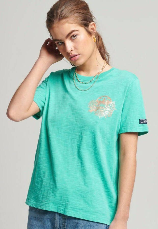 Superdry Shirt met print vlot shirt met metallic details