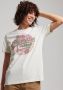 Superdry T-shirt met printopdruk wit roze - Thumbnail 1