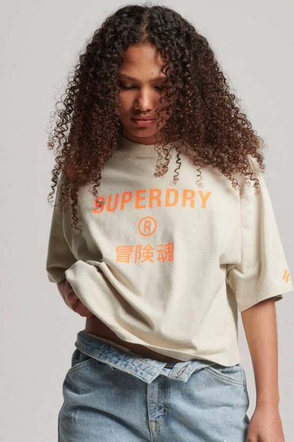 Superdry Shirt met ronde hals CODE CORE SPORT TEE