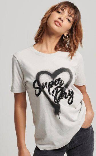 Superdry Shirt met ronde hals VINTAGE EMBELLISH TEE