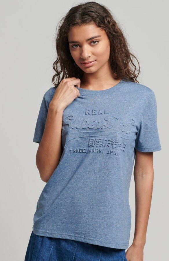 Superdry Shirt met ronde hals VINTAGE LOGO EMBOSS TEE