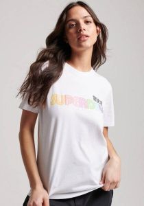 Superdry Shirt met ronde hals VINTAGE RETRO RAINBOW TEE
