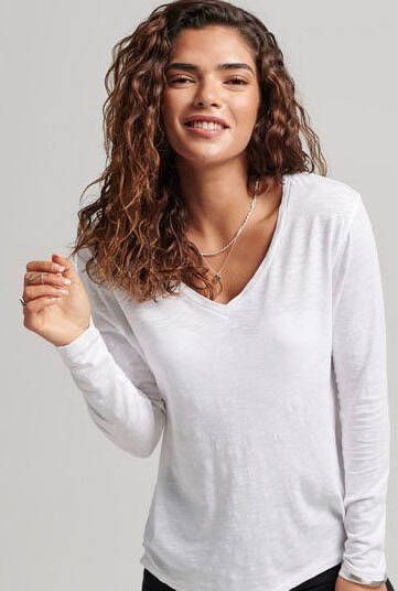 Superdry Shirt met V-hals Studio met lange mouwen shirt met een V-hals
