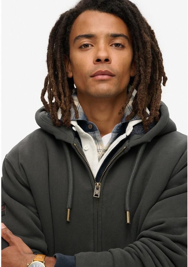 Superdry Sweater Hoodie met voering met borgvoering - Foto 3