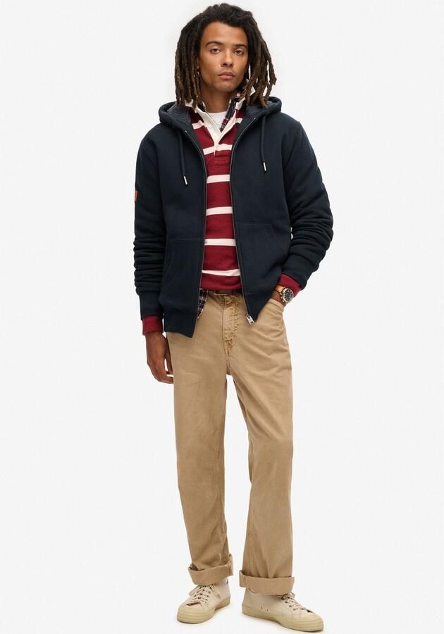 Superdry Sweater Hoodie met voering met borgvoering - Foto 5