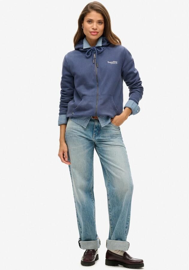 Superdry Sweater Sweatshirt à capuche zippé femme Logo Essential - Foto 2