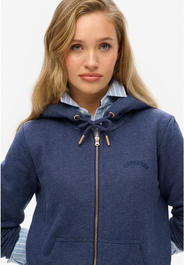 Superdry Sweater Sweatshirt à capuche zippé femme Logo Essential