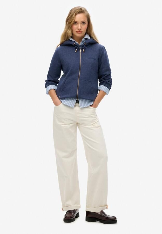 Superdry Sweater Sweatshirt à capuche zippé femme Logo Essential - Foto 3