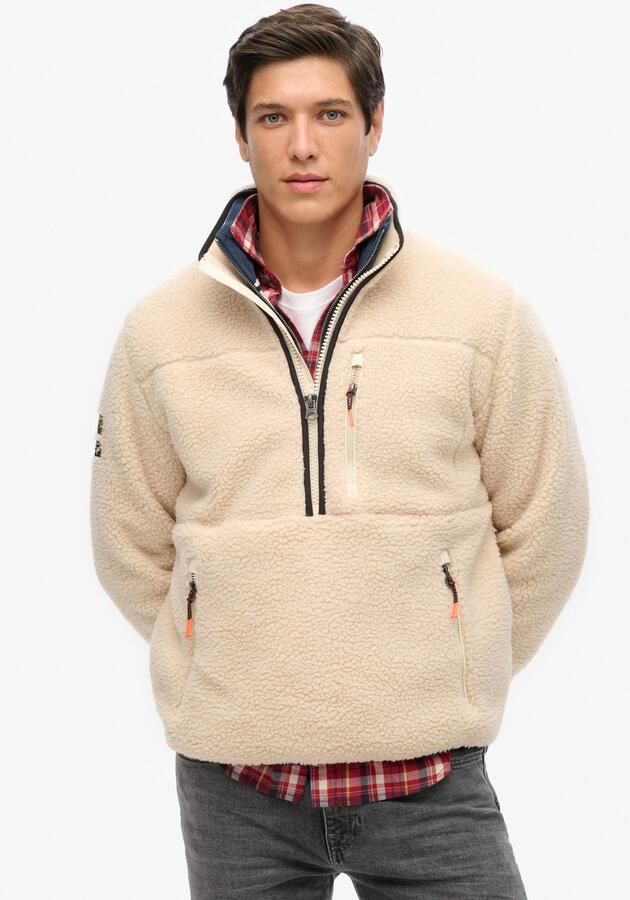 Superdry Fleecetrui OUTDOOR FLEECE HALF ZIP met opstaande kraag en korte ritssluiting in troyer-look - Foto 5