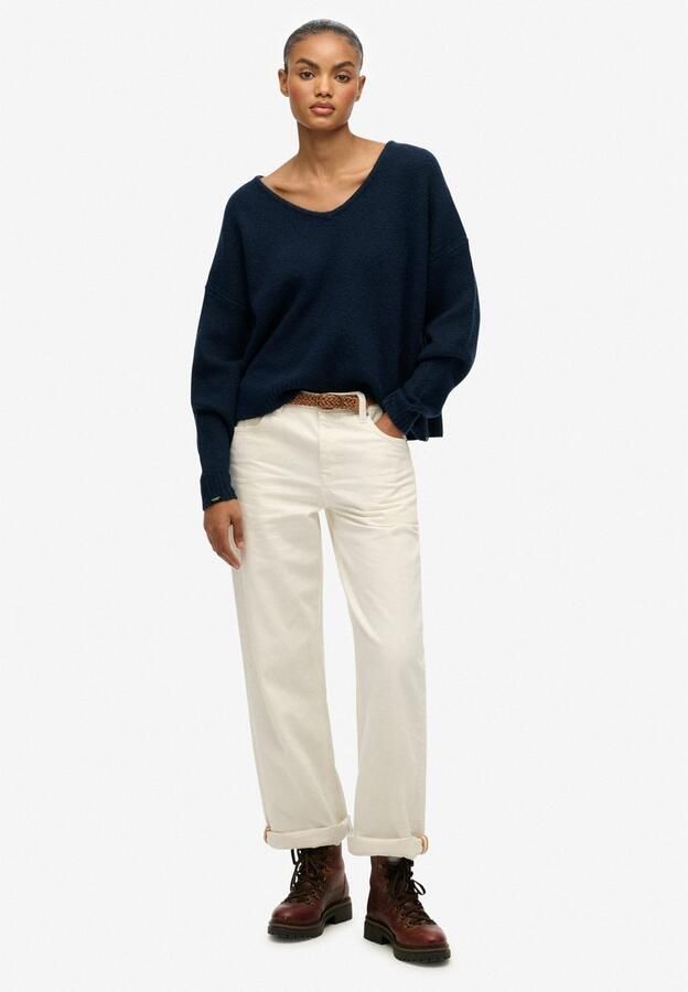 Superdry Gebreide trui BRUSHED OS V NECK JUMPER - Foto 4