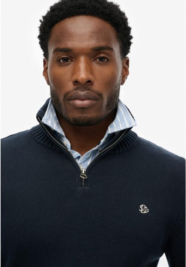 Superdry Gebreide trui COTTON KNIT HENLEY - Foto 5