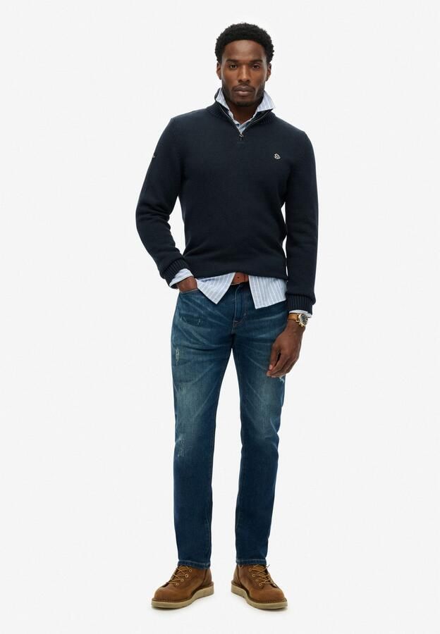 Superdry Gebreide trui COTTON KNIT HENLEY - Foto 8