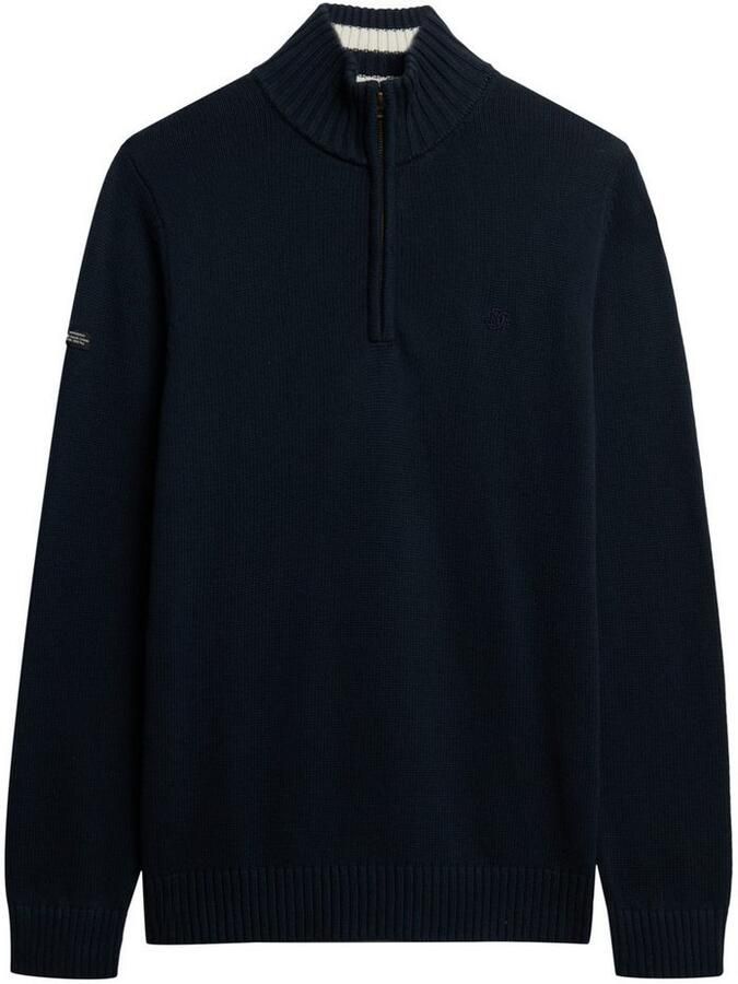 Superdry Sweater Half Zip Trui Heavy Navy - Foto 6