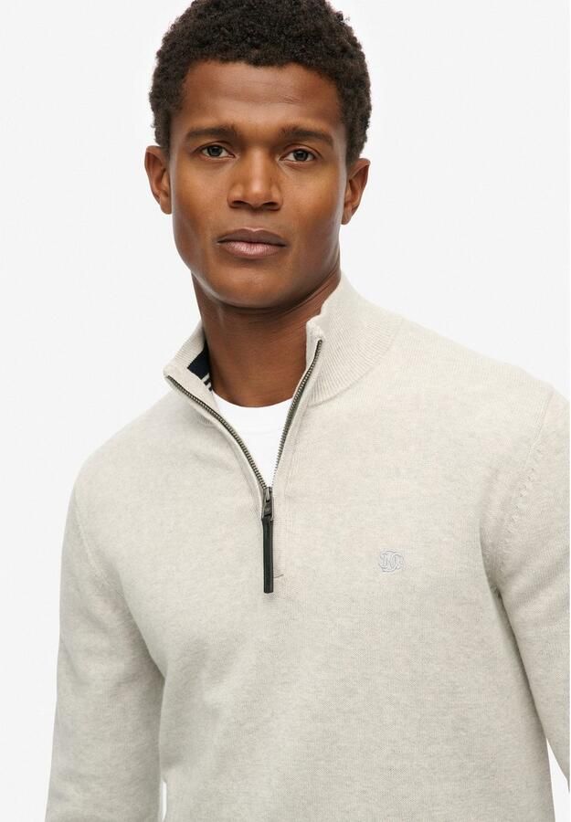 Superdry Gebreide trui ESSENTIALS COTTON HALF ZIP - Foto 2