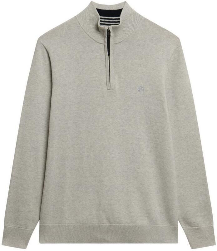 Superdry Gebreide trui ESSENTIALS COTTON HALF ZIP - Foto 4