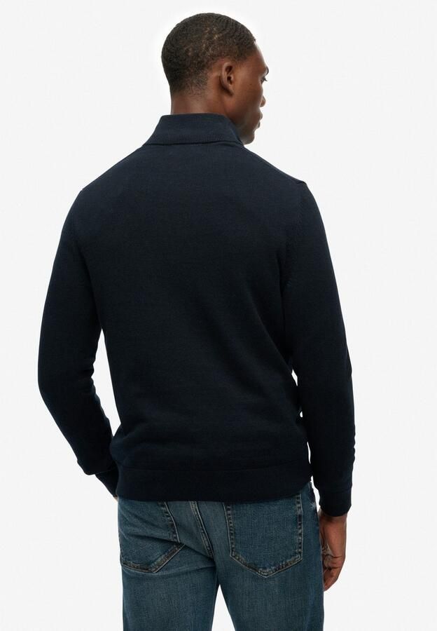 Superdry Gebreide trui ESSENTIALS COTTON HALF ZIP - Foto 3