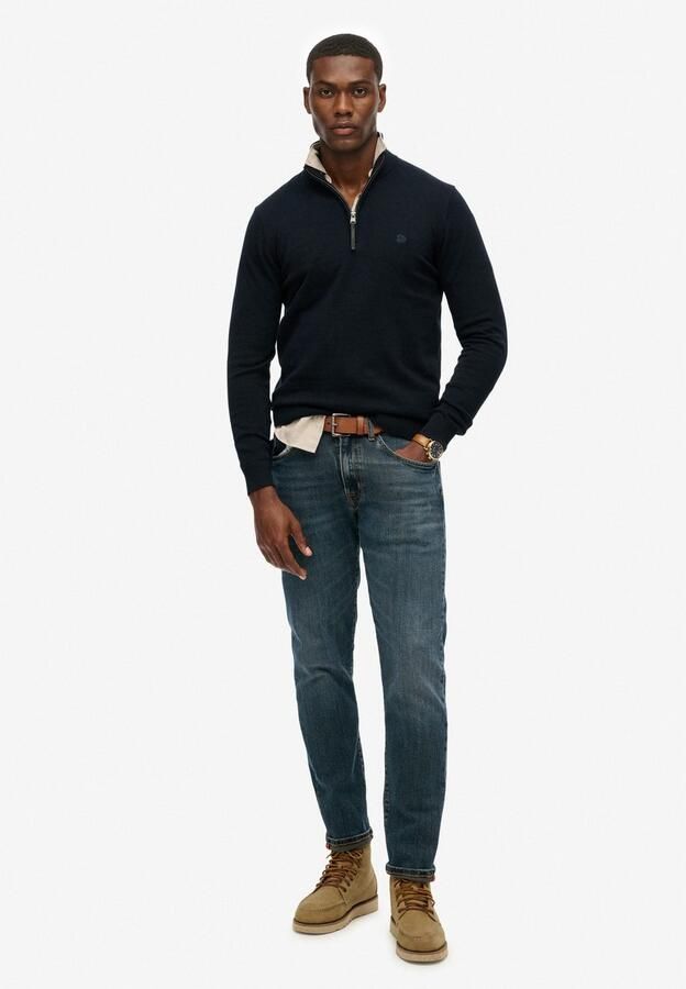 Superdry Gebreide trui ESSENTIALS COTTON HALF ZIP - Foto 4