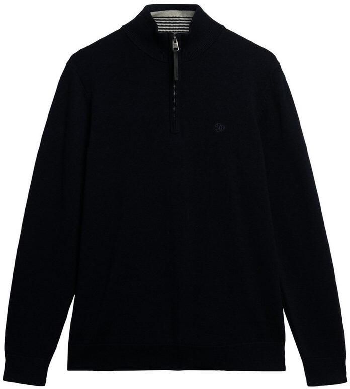 Superdry Gebreide trui ESSENTIALS COTTON HALF ZIP - Foto 5