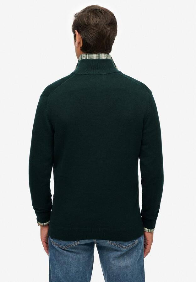 Superdry Gebreide trui ESSENTIALS COTTON HALF ZIP - Foto 4