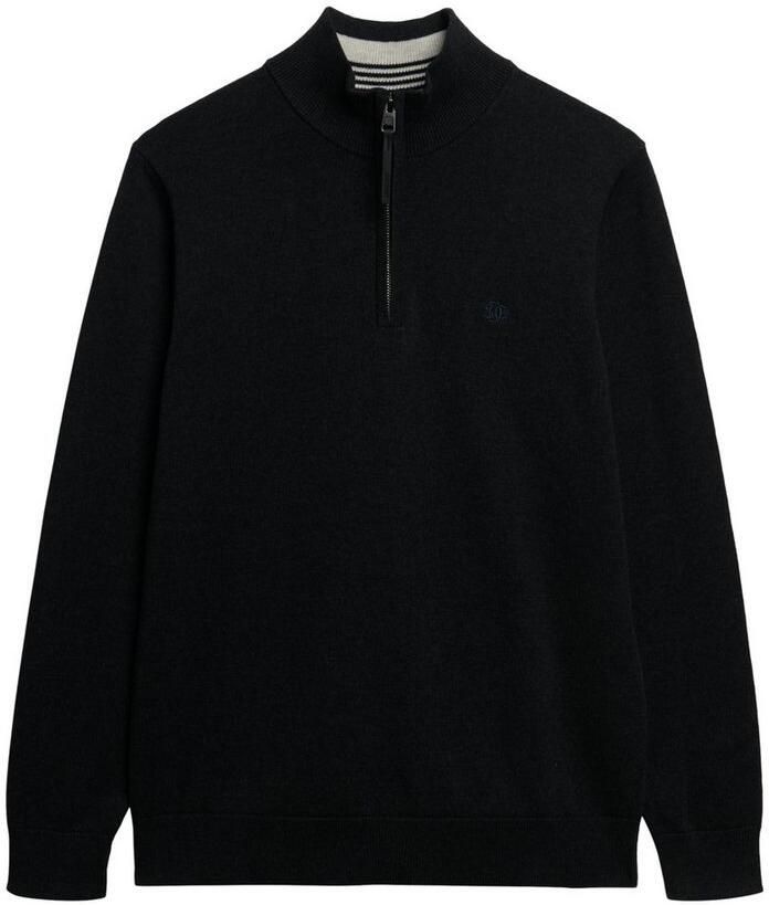 Superdry Gebreide trui ESSENTIALS COTTON HALF ZIP