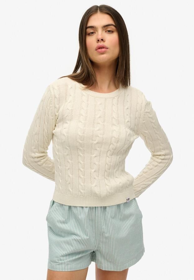 Superdry Gebreide trui ESSENTIALS SLIM CABLE JUMPER - Foto 6