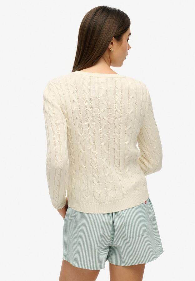 Superdry Gebreide trui ESSENTIALS SLIM CABLE JUMPER - Foto 3