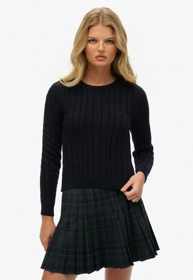 Superdry Gebreide trui ESSENTIALS SLIM CABLE JUMPER - Foto 6
