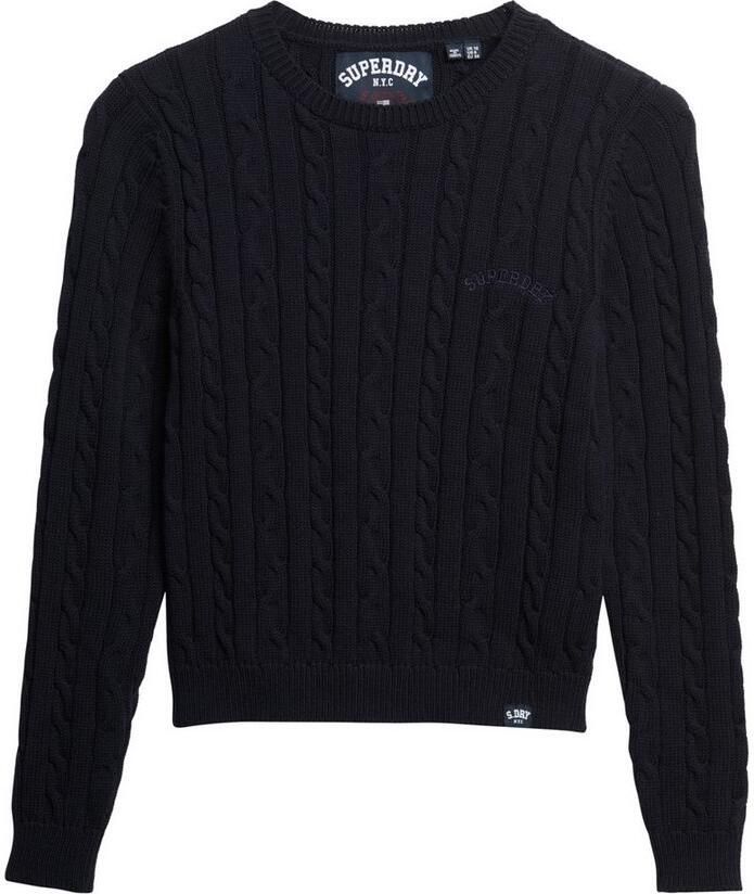 Superdry Gebreide trui ESSENTIALS SLIM CABLE JUMPER