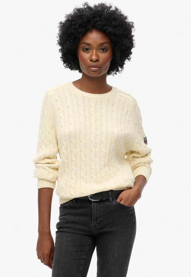 Superdry Trui Pull large en maille torsadée femme - Foto 6
