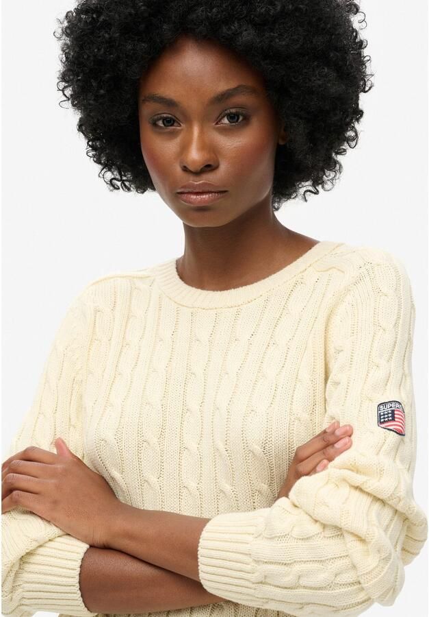 Superdry Trui Pull large en maille torsadée femme - Foto 3