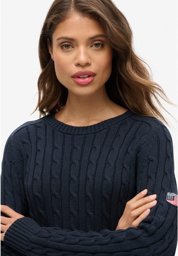 Superdry Trui Pull large en maille torsadée femme - Foto 2