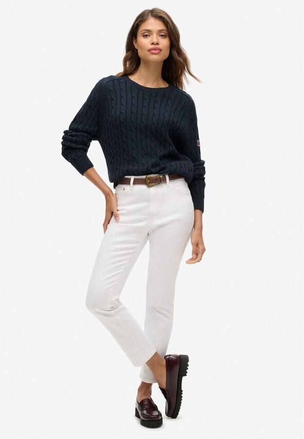 Superdry Trui Pull large en maille torsadée femme - Foto 4